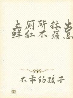 上厕所拉出血,鲜红不痛怎么办女生