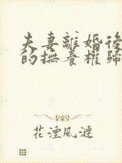 夫妻离婚后孩子的抚养权归谁