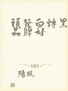 头发白转黑哪个品牌好封面