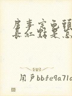 房事完龟头上面长红点是怎么回事