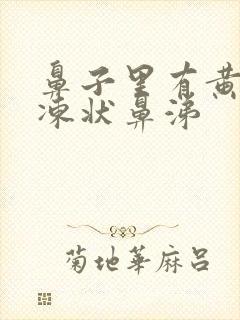 鼻子里有黄色果冻状鼻涕