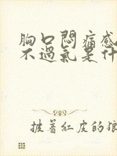 胸口闷痛感觉透不过气是什么原因