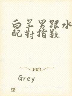 白羊男跟水瓶女配对指数