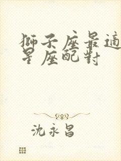 狮子座最适合的星座配对