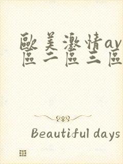 欧美激情av一区二区三区