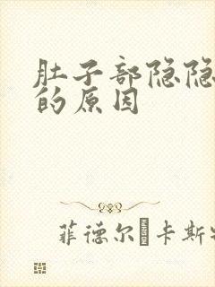 肚子部隐隐作痛的原因