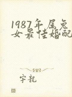 1987年属兔女最佳婚配属相封面