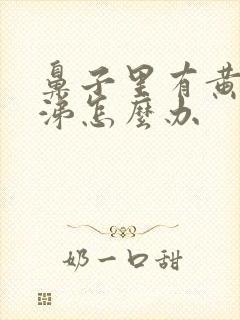 鼻子里有黄稠鼻涕怎么办