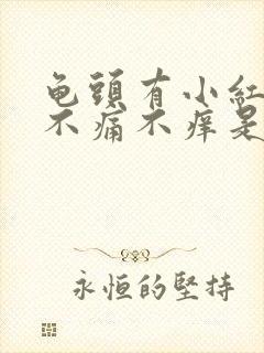 龟头有小红疙瘩不痛不痒是什么病