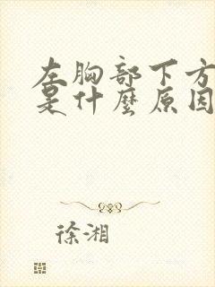 左胸部下方疼痛是什么原因