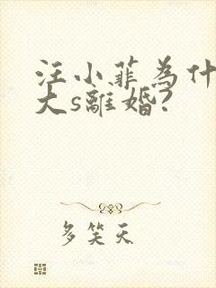 汪小菲为什么和大s离婚?