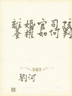 离婚官司孩子抚养权如何判定封面