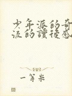 少年派的奇幻漂流的读后感封面