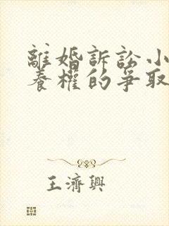 离婚诉讼小孩抚养权的争取