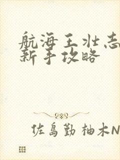 航海王壮志雄心新手攻略