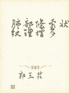 肺部条索状影,纹理增多封面