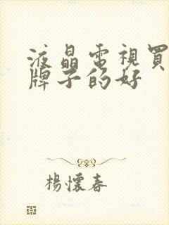 液晶电视买什么牌子的好