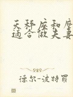 天秤座和摩羯座适合做夫妻吗