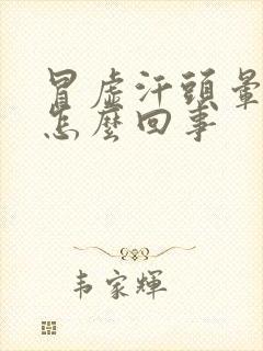 冒虚汗头晕想吐怎么回事