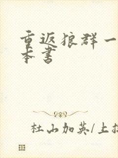 重返狼群一共几本书封面