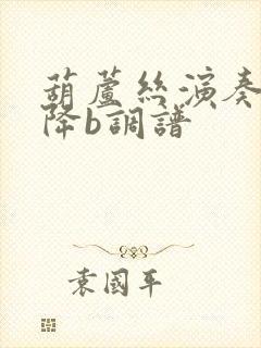 葫芦丝演奏天边降b调谱