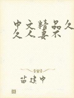 中文精品久久久久人妻不