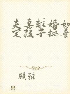 夫妻离婚如何判定孩子抚养权封面