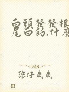 白头发发根黑发尾白的,什么原因封面