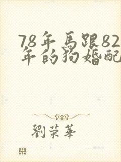 78年马跟82年的狗婚配怎么样