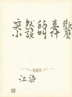 突然的喜欢原著小说叫什么名字