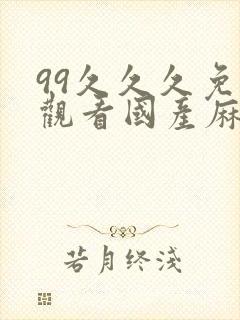 99久久久免费观看国产麻豆免费网