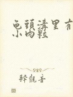 龟头沟里有一圈小肉粒封面