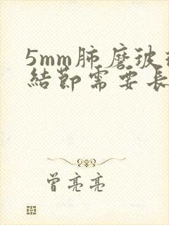 5mm肺磨玻璃结节需要长几年