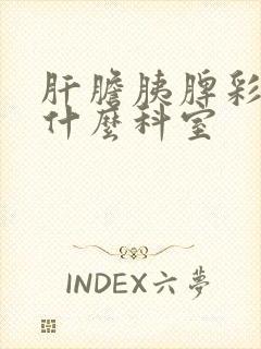 肝胆胰脾彩超挂什么科室