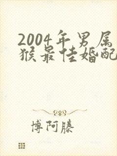 2004年男属猴最佳婚配属相