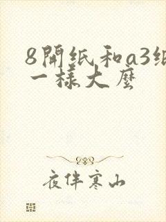 8开纸和a3纸一样大么