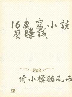 16岁写小说怎么赚钱