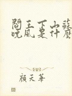 阎王下山苏文陆晚风是什么小说