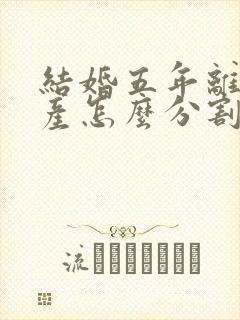 结婚五年离婚财产怎么分割