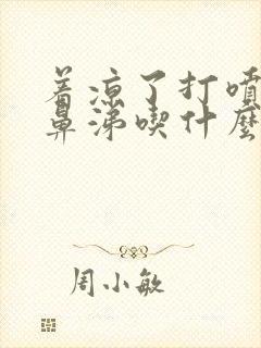 着凉了打喷嚏流鼻涕吃什么药封面