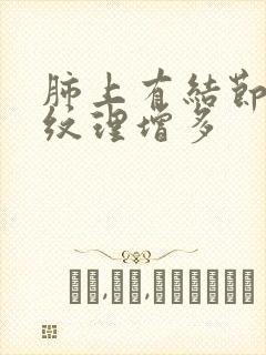 肺上有结节双肺纹理增多封面