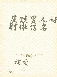 属猴男人好运旺财微信名