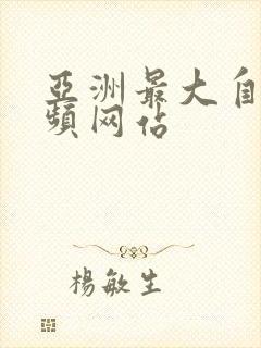 亚洲最大自拍视频网站封面