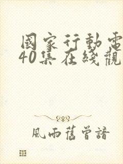 国家行动电视剧40集在线观看