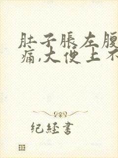 肚子胀左腹部疼痛,大便上不出来