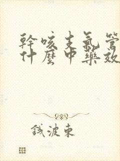 干咳支气管炎吃什么中药效果好呢