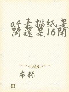a4素描纸是8开还是16开