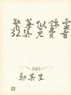 繁华似锦电视剧32集免费看全集封面