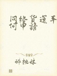 网络货运平台如何申请