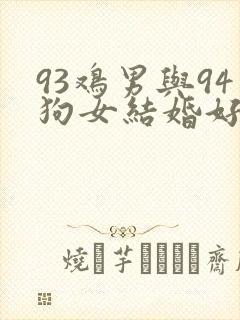 93鸡男与94狗女结婚好不好封面